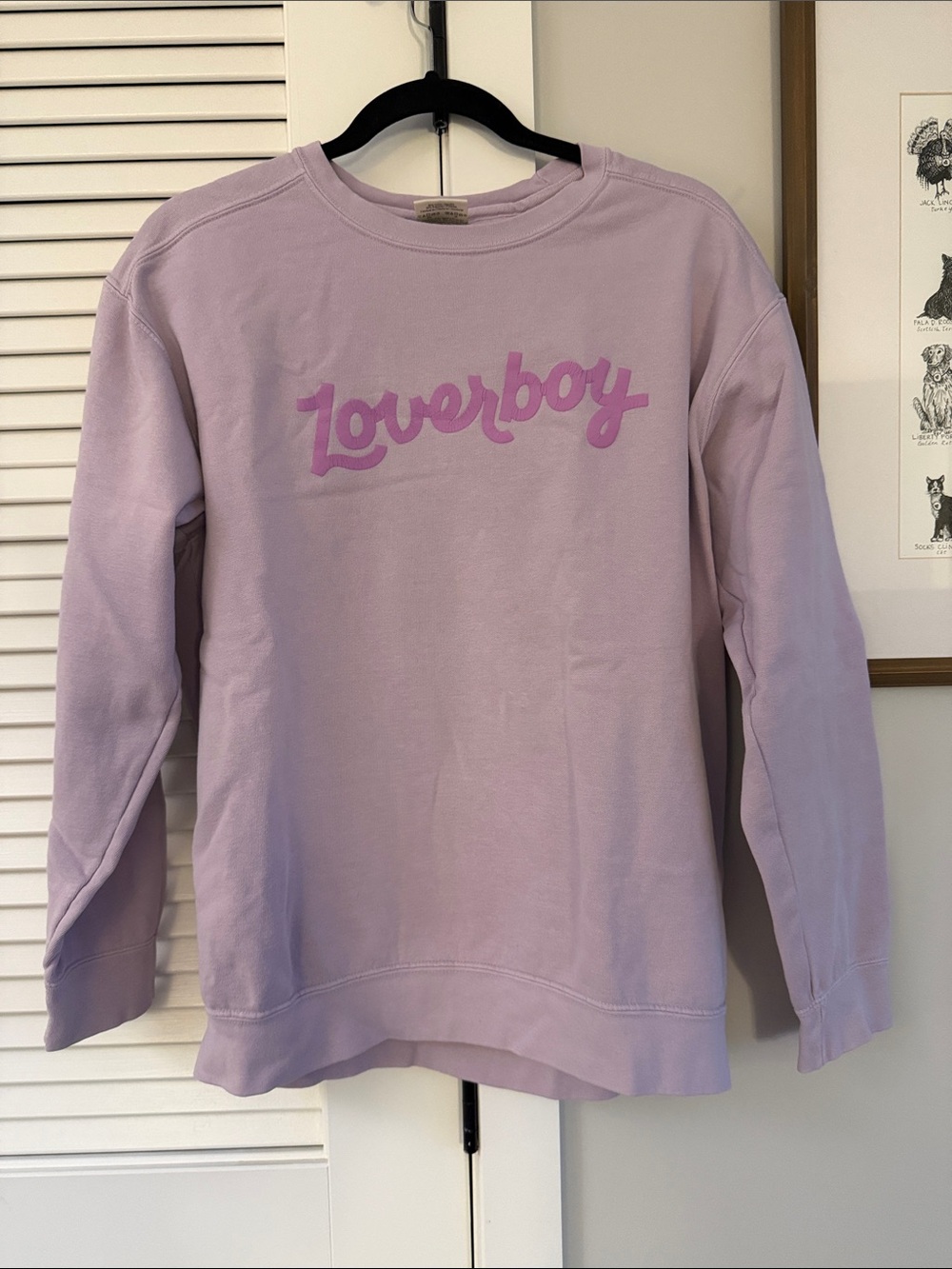 Team Kyle!!! Loverboy Lavender Crewneck Sweatshirt